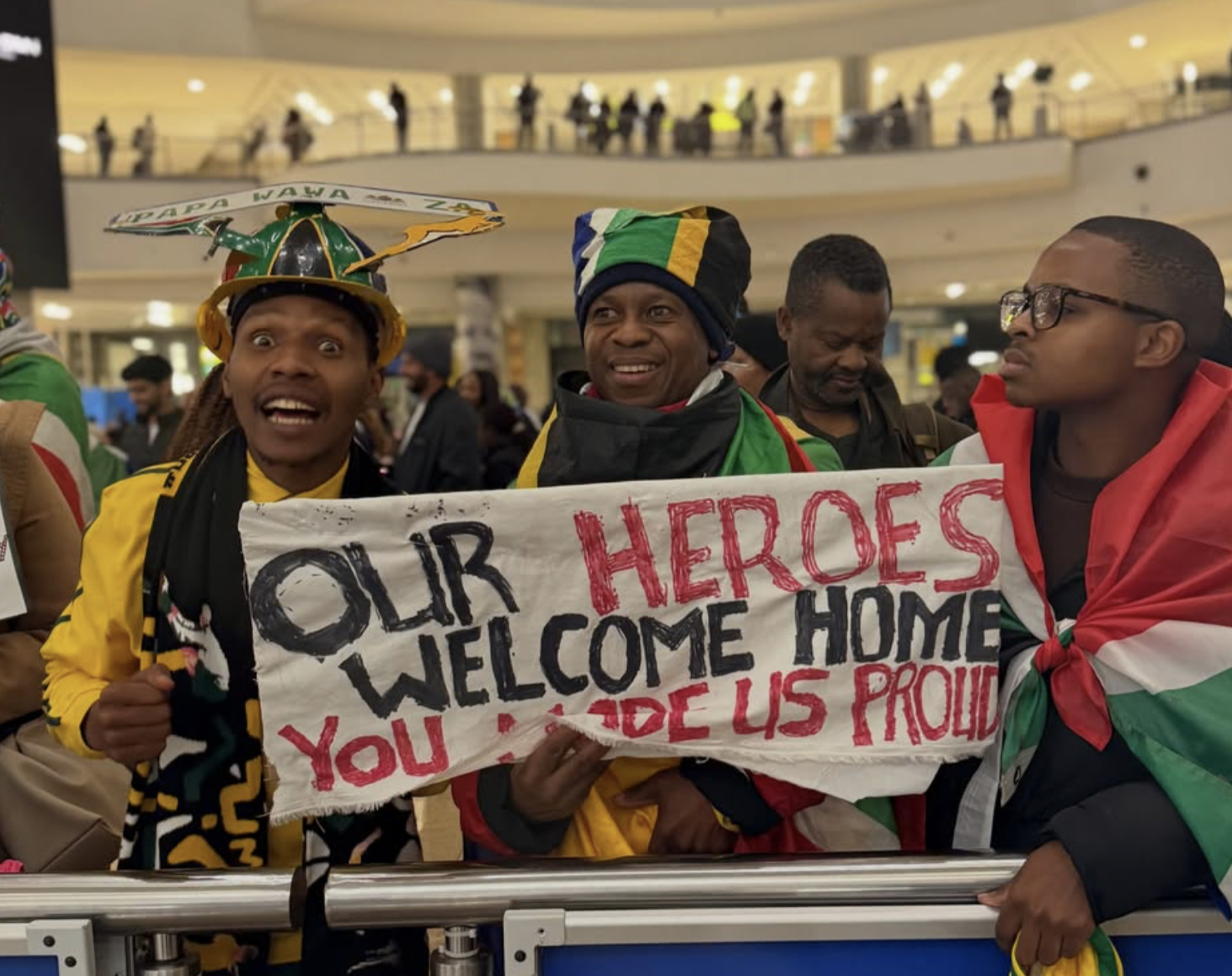 Bafana Bafana return home to heroes welcome!