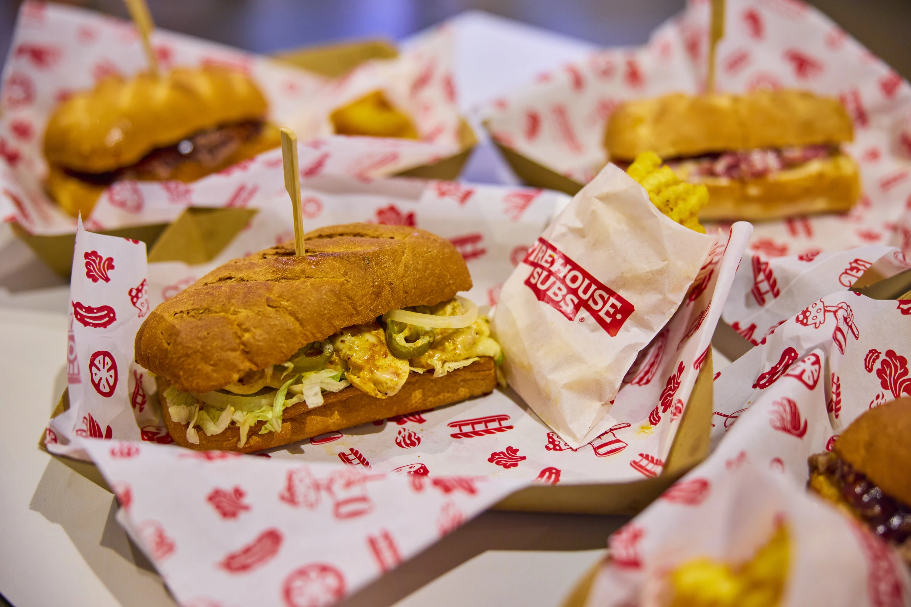 Sandwiches in trays
