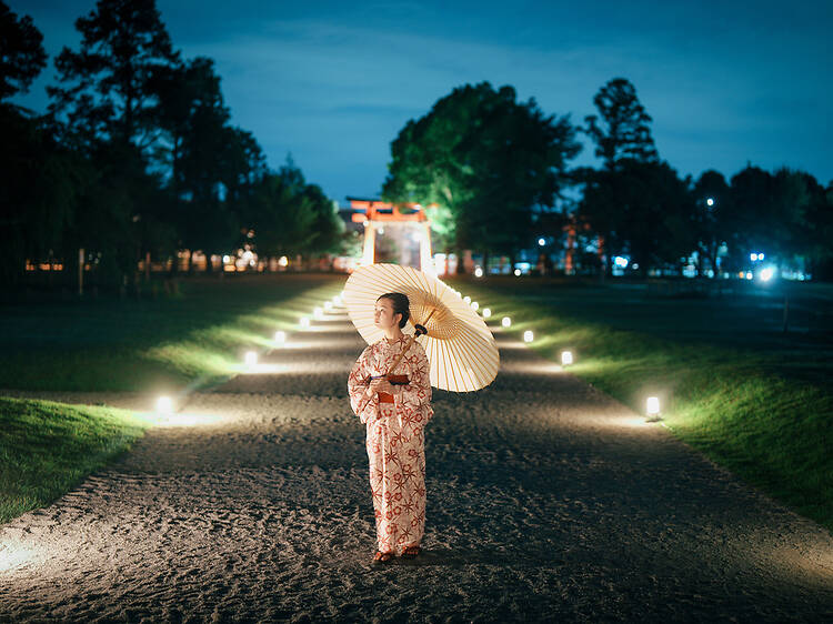 Summertime Illumination at Kamigamo Shrine, Kyoto Summertime Illumination at Kamigamo Shrine, Kyoto