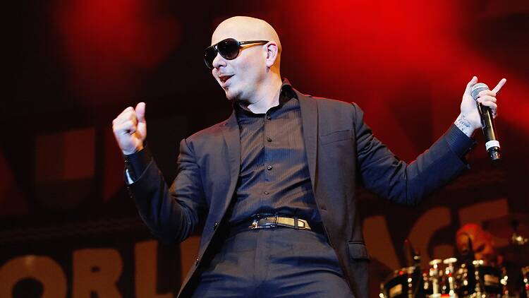 Pitbull performing live Pitbull performing live