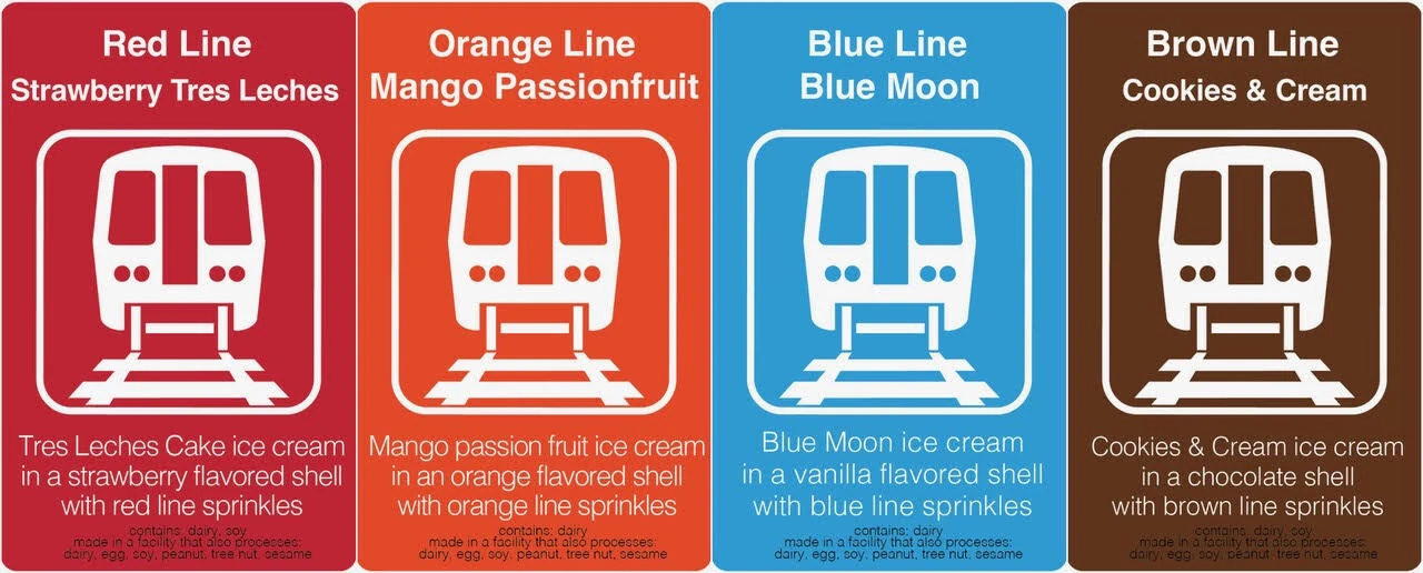 Pretty Cool Ice Cream's "L" line offerings