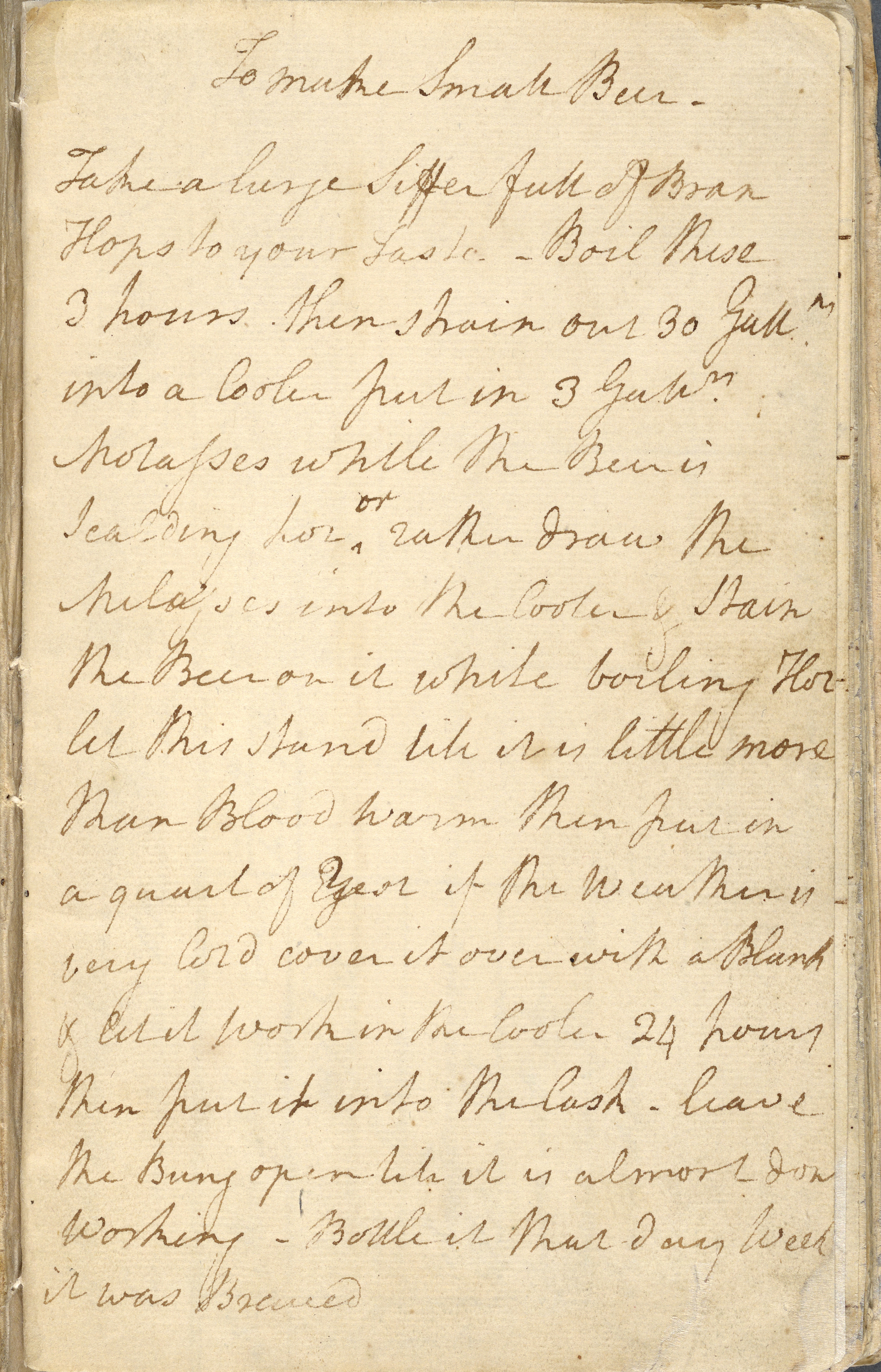 An excerpt of George Washington's 1757 notebook