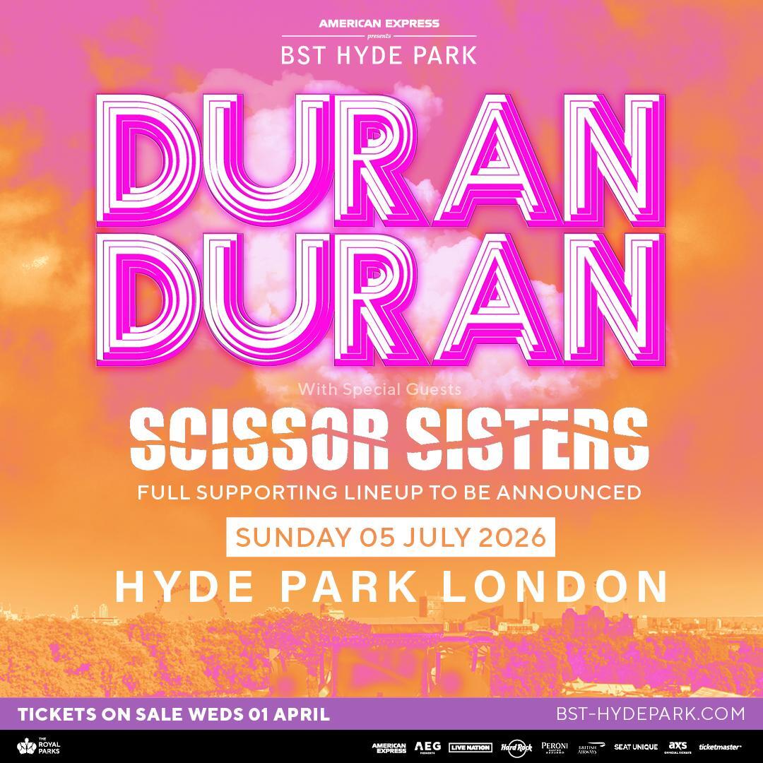 Duran Duran BST Hyde Park 2026 poster