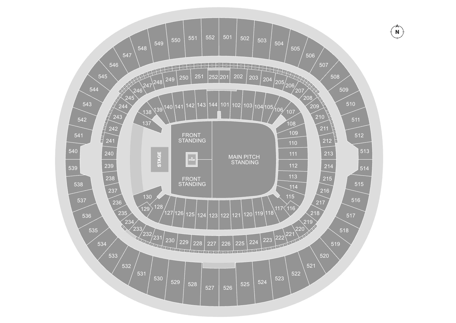 My Chemical Romance seating plan, Wembley