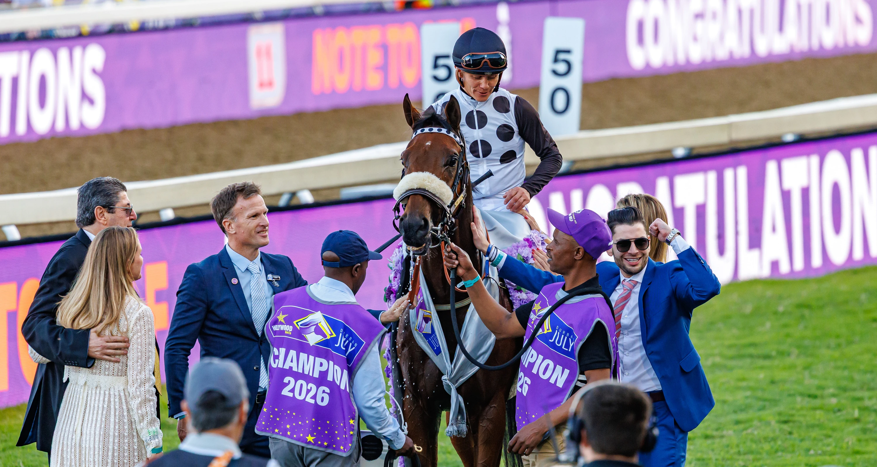 Note to Self took the win in the main race at this year's Hollywoodbets Durban July