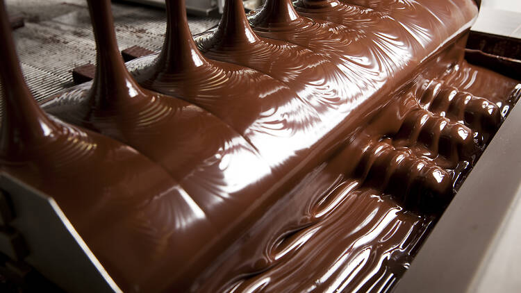 Haigh's Melted chocolate in machine
