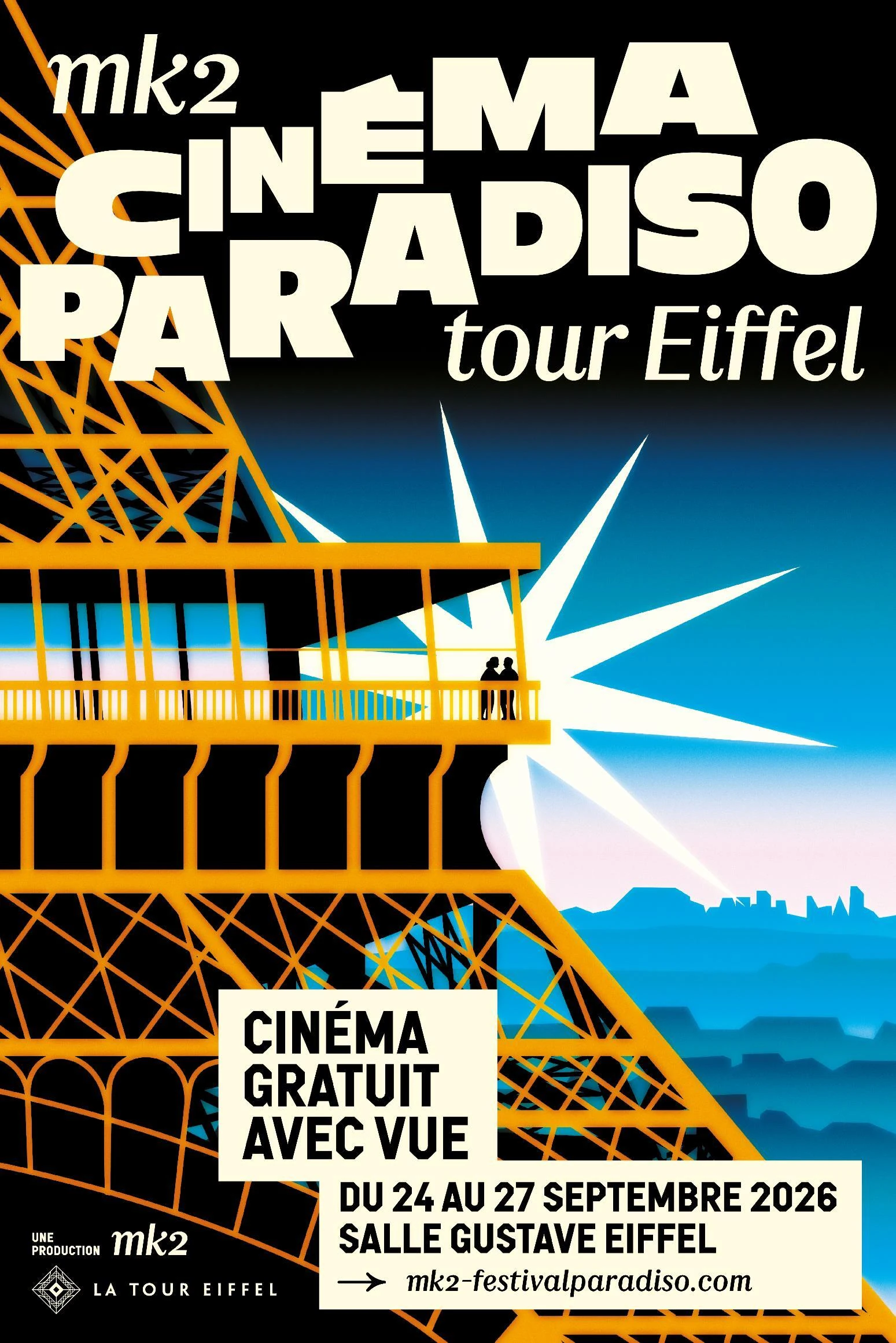 Cin&eacute;ma Paradiso va projeter des films au premier &eacute;tage de la tour Eiffel gratuitement