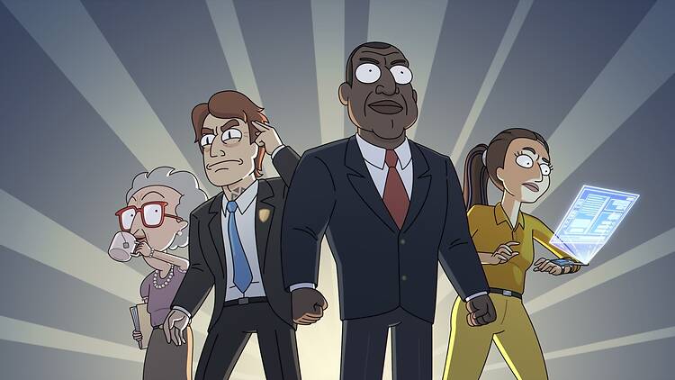 President Curtis a photo of the main characters in President Curtis