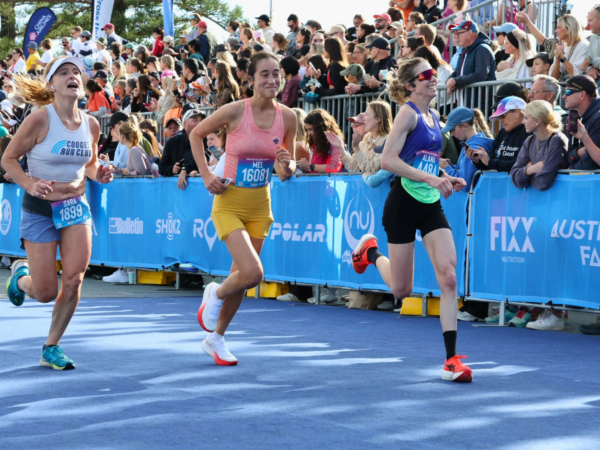 Girl running marathon