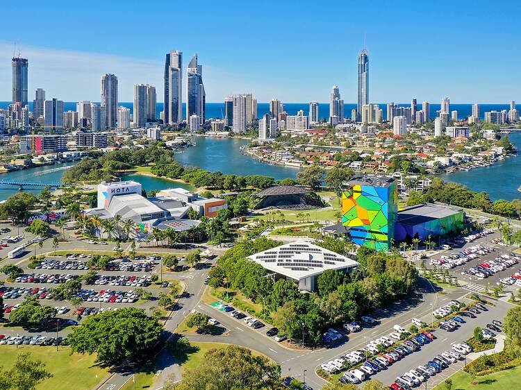 HOTA, Home of the Arts Aerial view of Gold Coast