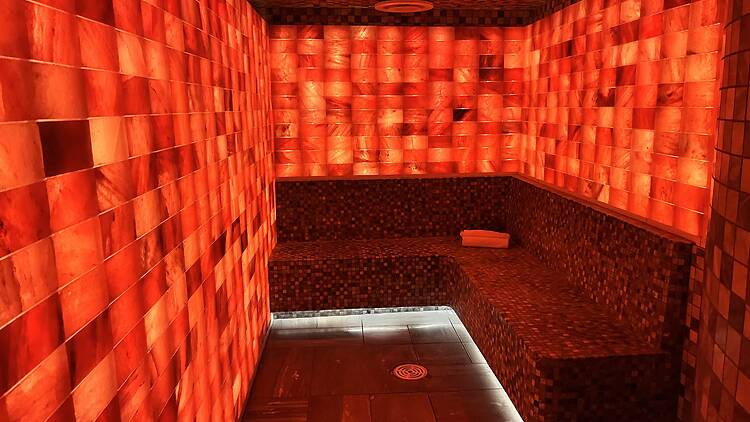 The salt room at Fairmont Spa Century Plaza.