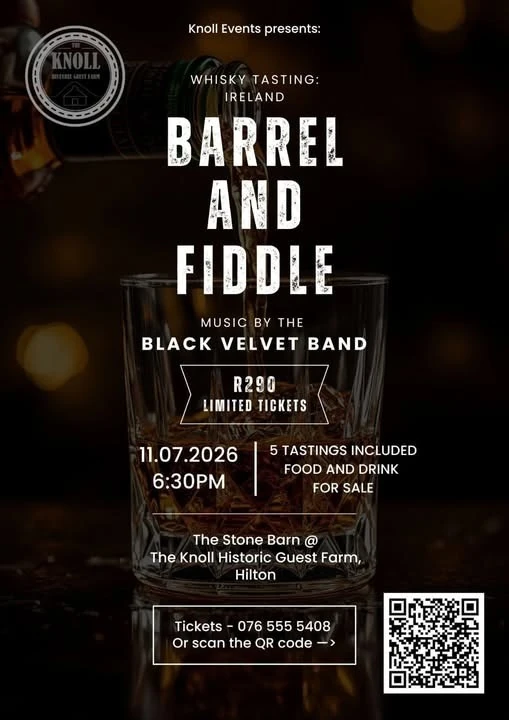Irish music meets whiskey tasting at this epic evening on The Knoll. 