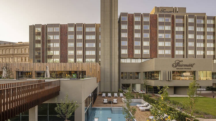 Exterior of the Fairmont Golden Prague hotel in Czechia