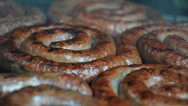 Boerewors on the braai Boerewors on the braai