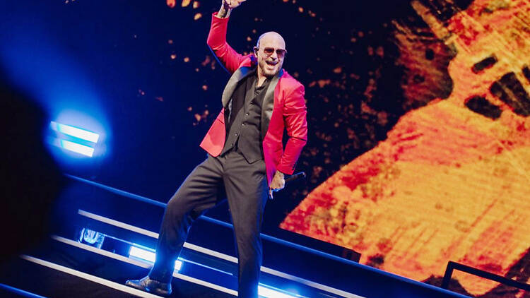 Pitbull performing live Pitbull performing live