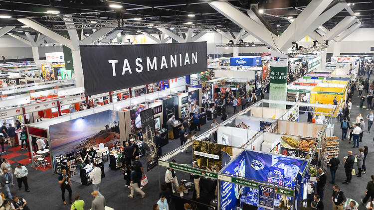 Fine Food Australia An indoor market with many traders