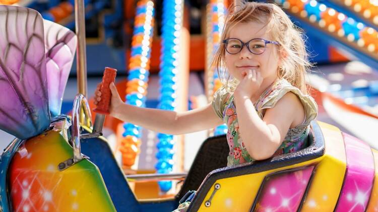 Mirabel Foundation A girl on an amusment ride