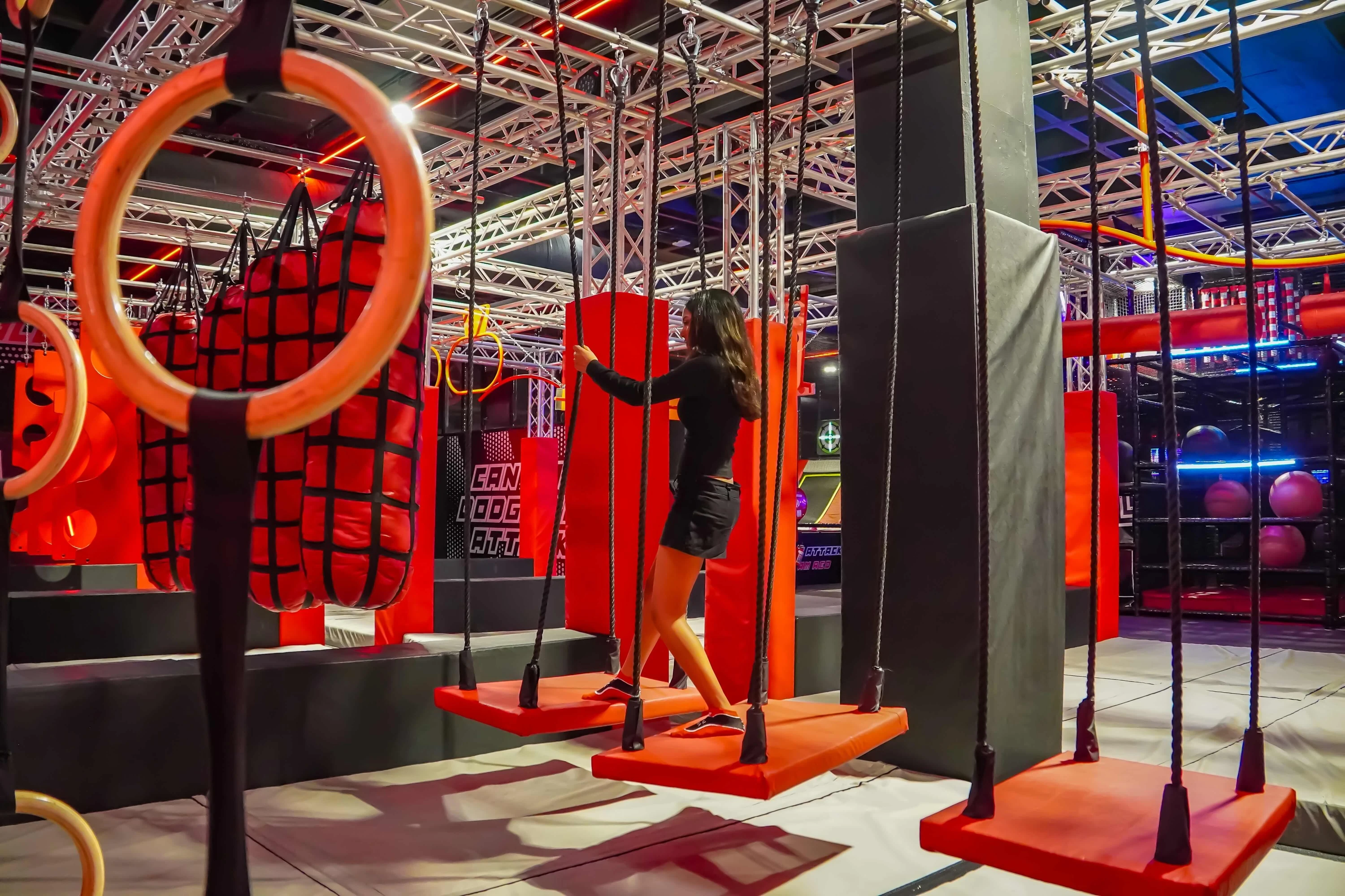 Jump, climb and play at Be.Up Park or test your agility at test their agility at Total Ninja.