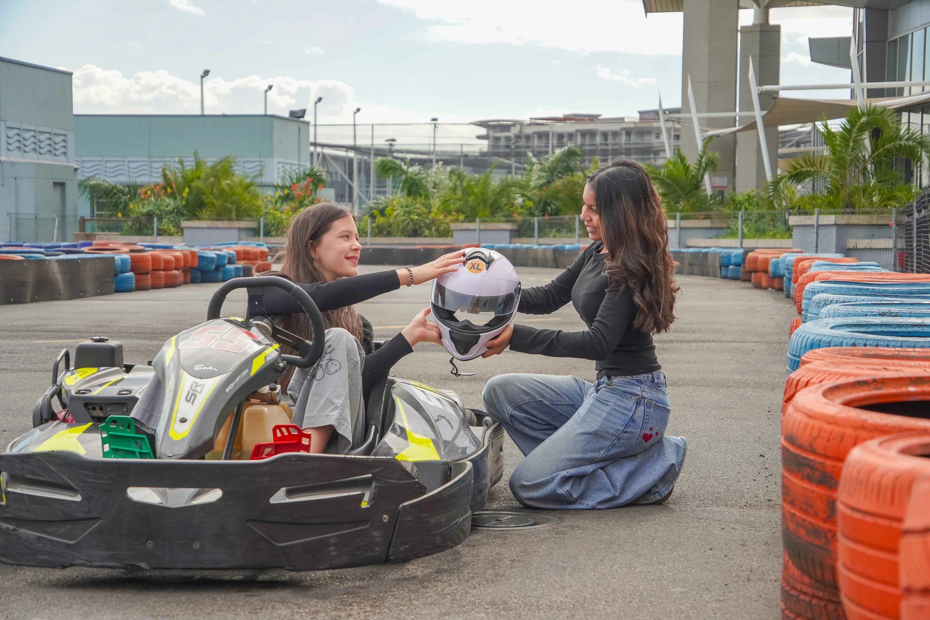Speed enthusiasts can hit the track at Indy Karting.
