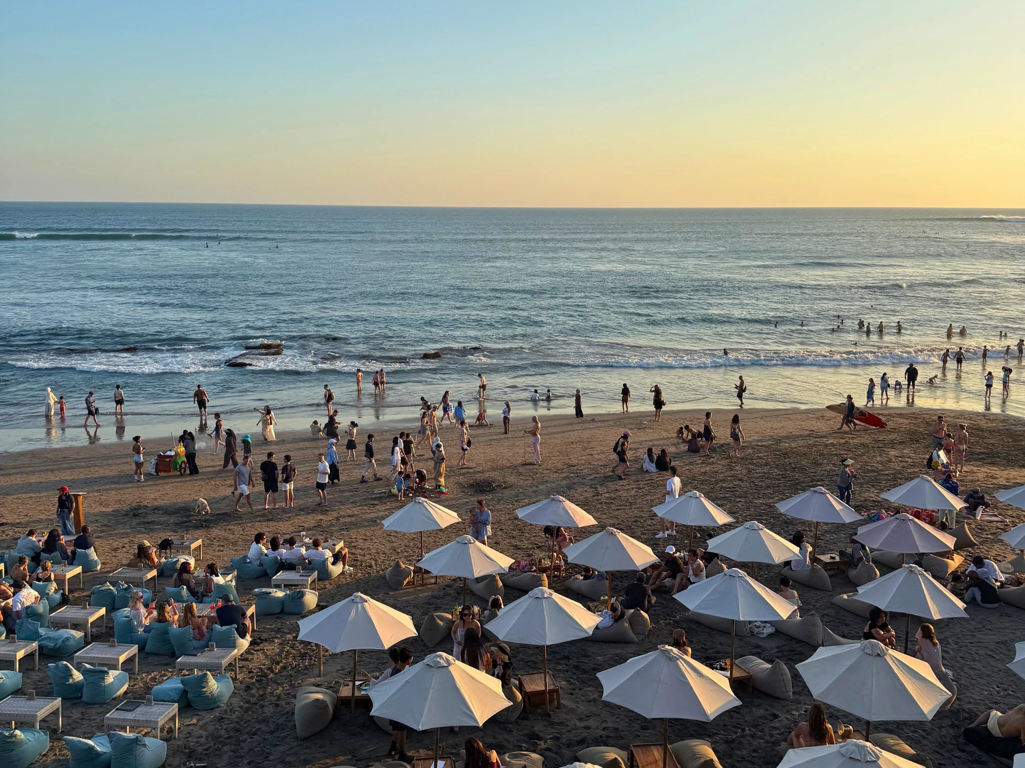 Bali beach at sunset