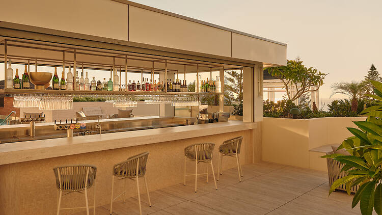 a pool bar at a hotel