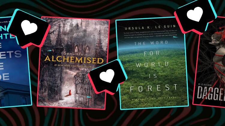 BookTok summer book picks BookTok summer book pick titles with hearts on them