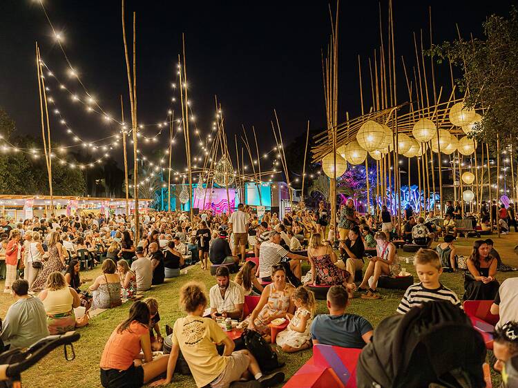 Darwin Festival Big outdoor picnic at night