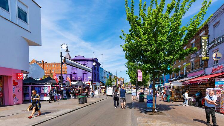Camden High Street, pedestrianised Camden High Street, pedestrianised