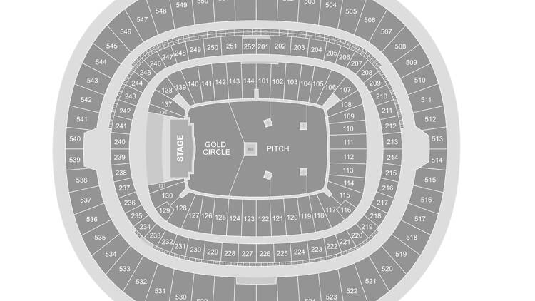 Bruno Mars Wembley seating plan for The Romantic Tour 2026