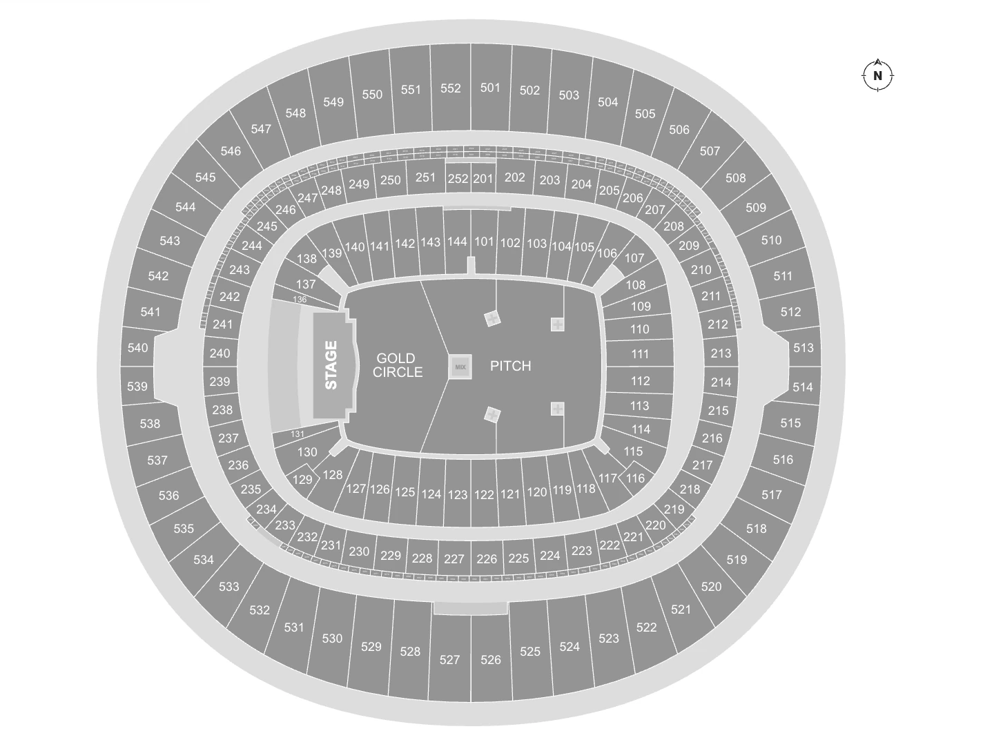Bruno Mars Wembley seating plan for The Romantic Tour 2026