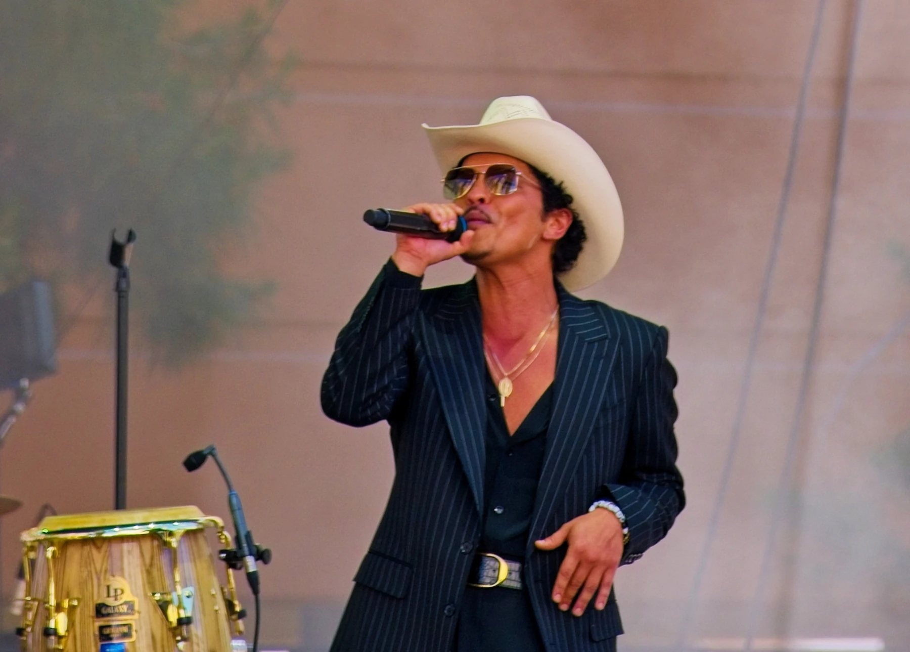 Bruno Mars performing live