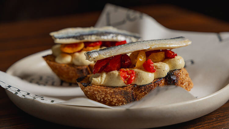 Anchovy toast
