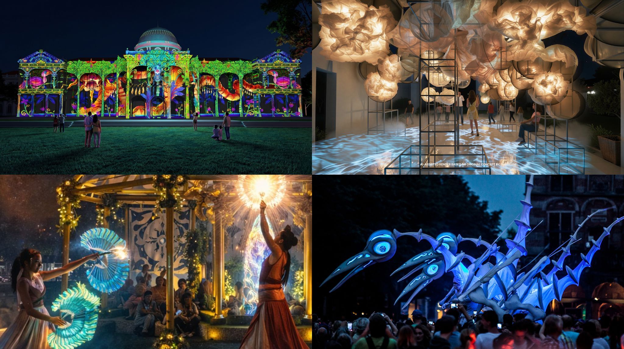 Giant glowing Birdmen and eerie night walks hit Singapore Night Festival 2026