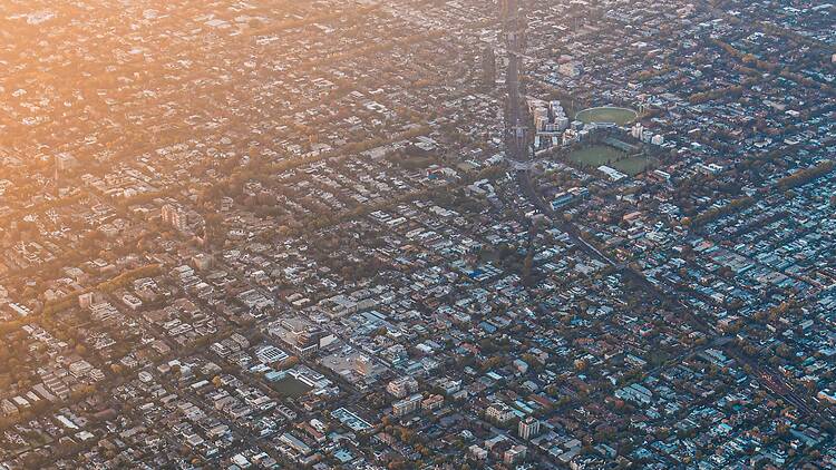Melbourne suburb aerial view Melbourne suburb aerial view