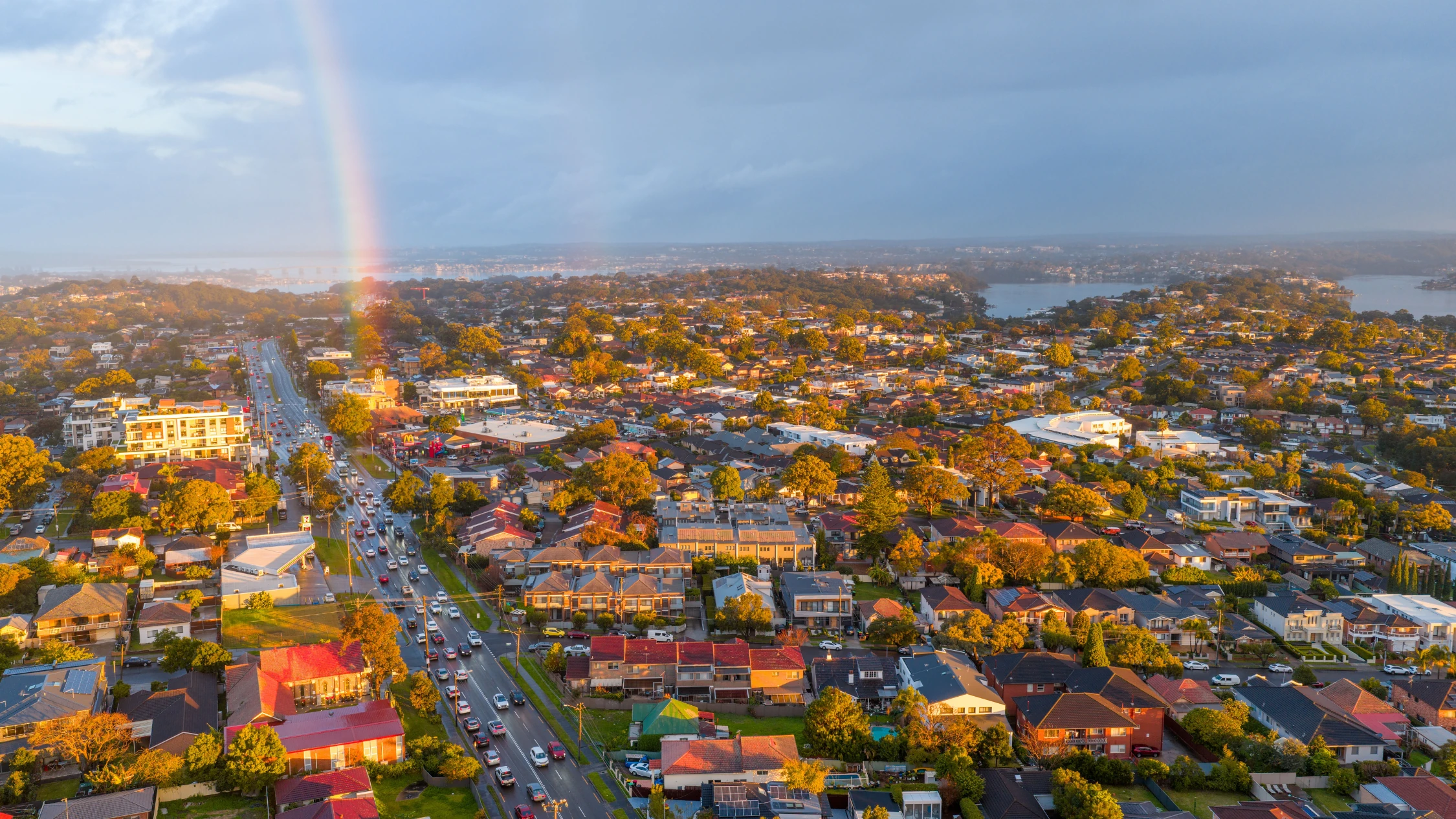 Sydney suburb aerial
