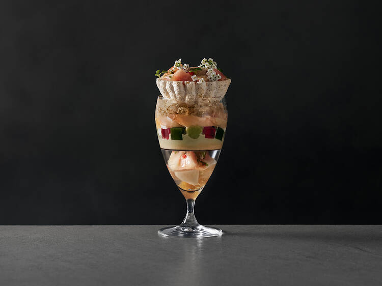 Indulgent in an extravagant seasonal dessert