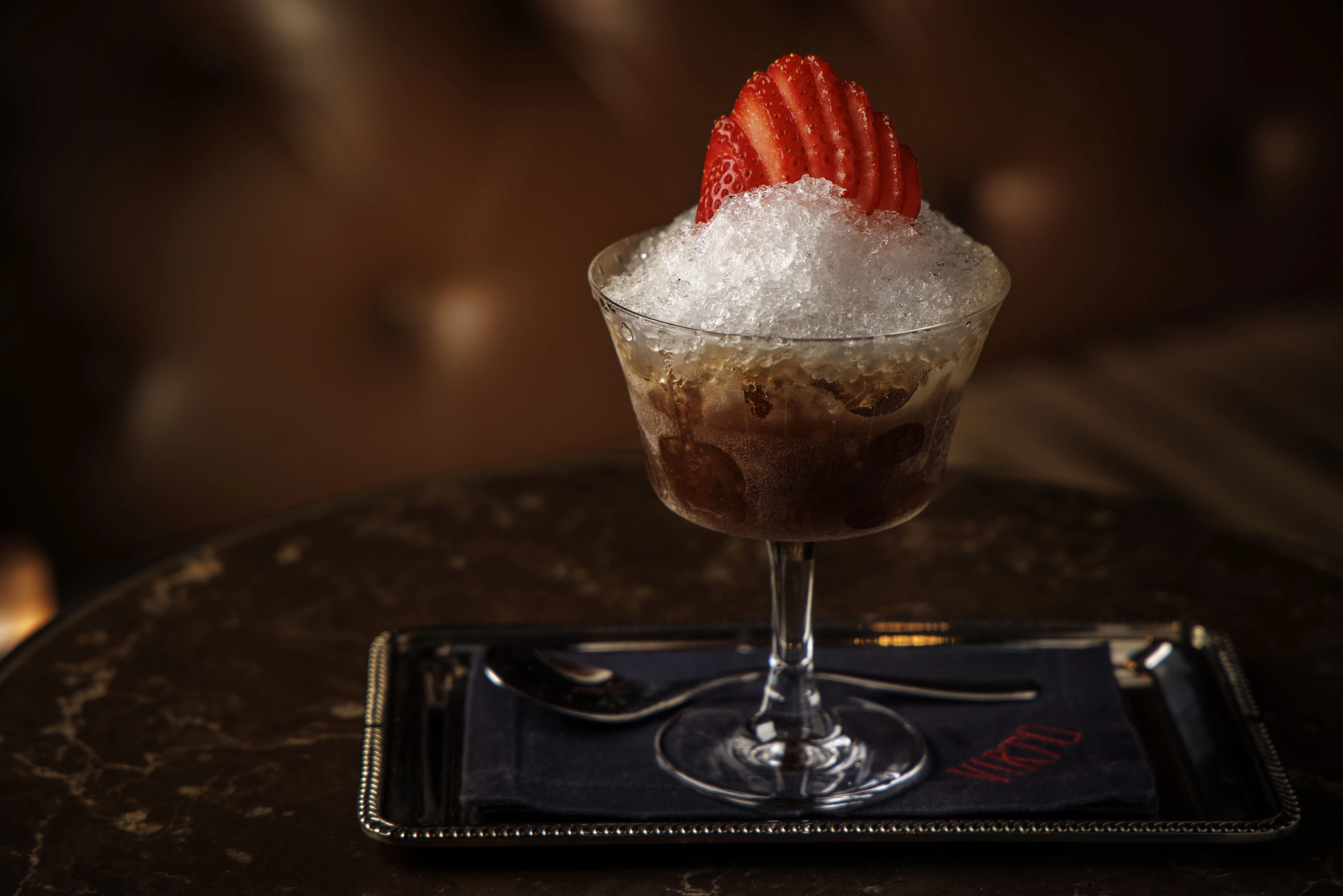 Virt&ugrave; strawberry shaved ice daiquiri