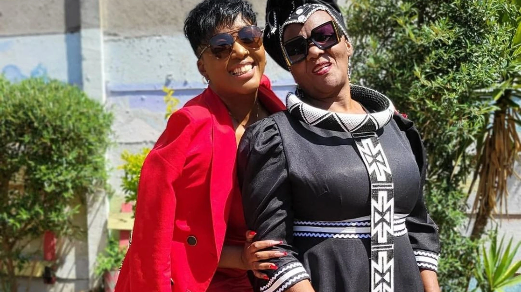 Kgomotso Thebe and her late mother Nelly Matjeke 