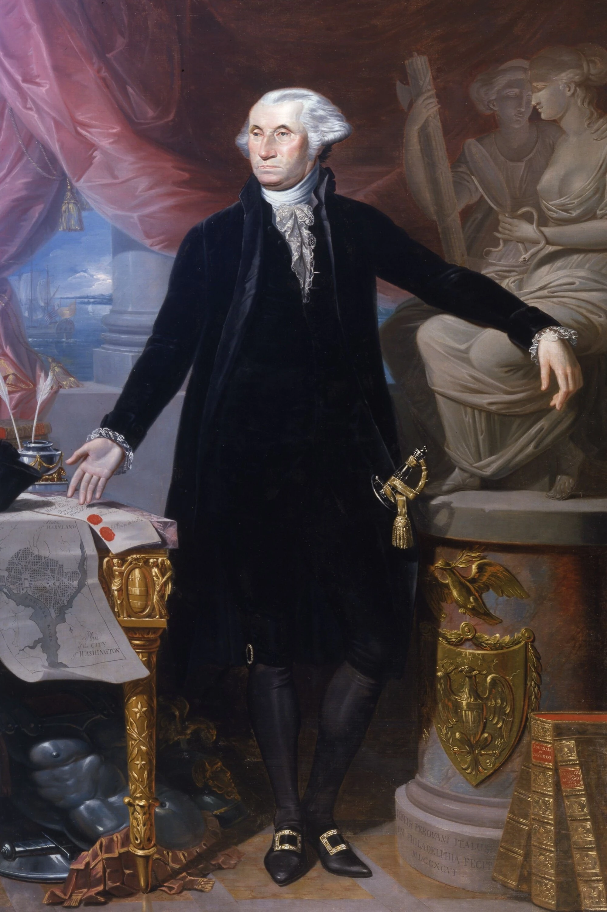 Retrato de George Washington, Josef Perovani (1796)