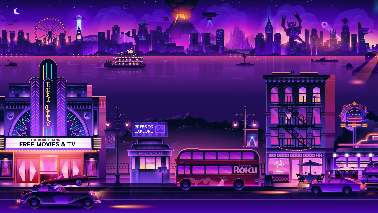 You can “step inside” and explore Roku's colorful screensavers now