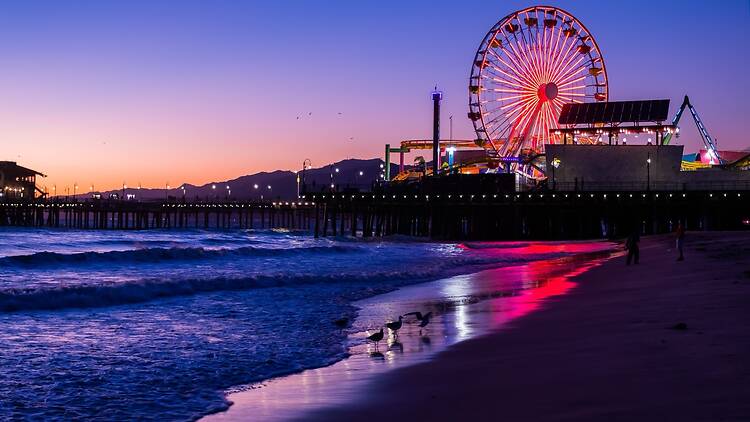 Santa Monica Pier at sunset Santa Monica Pier at sunset