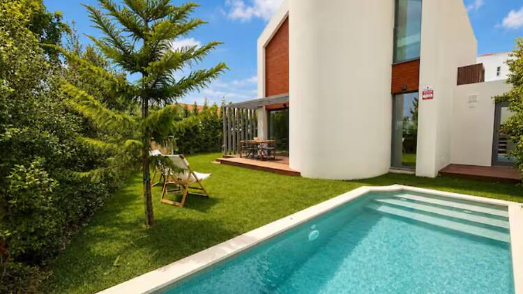 The contemporary villa with a spacious garden and pool The contemporary villa with a spacious garden and pool