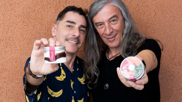 Gerard Quintana i Jordi Roca, amb el Gelat El Far del Sud Gerard Quintana i Jordi Roca, amb el Gelat El Far del Sud