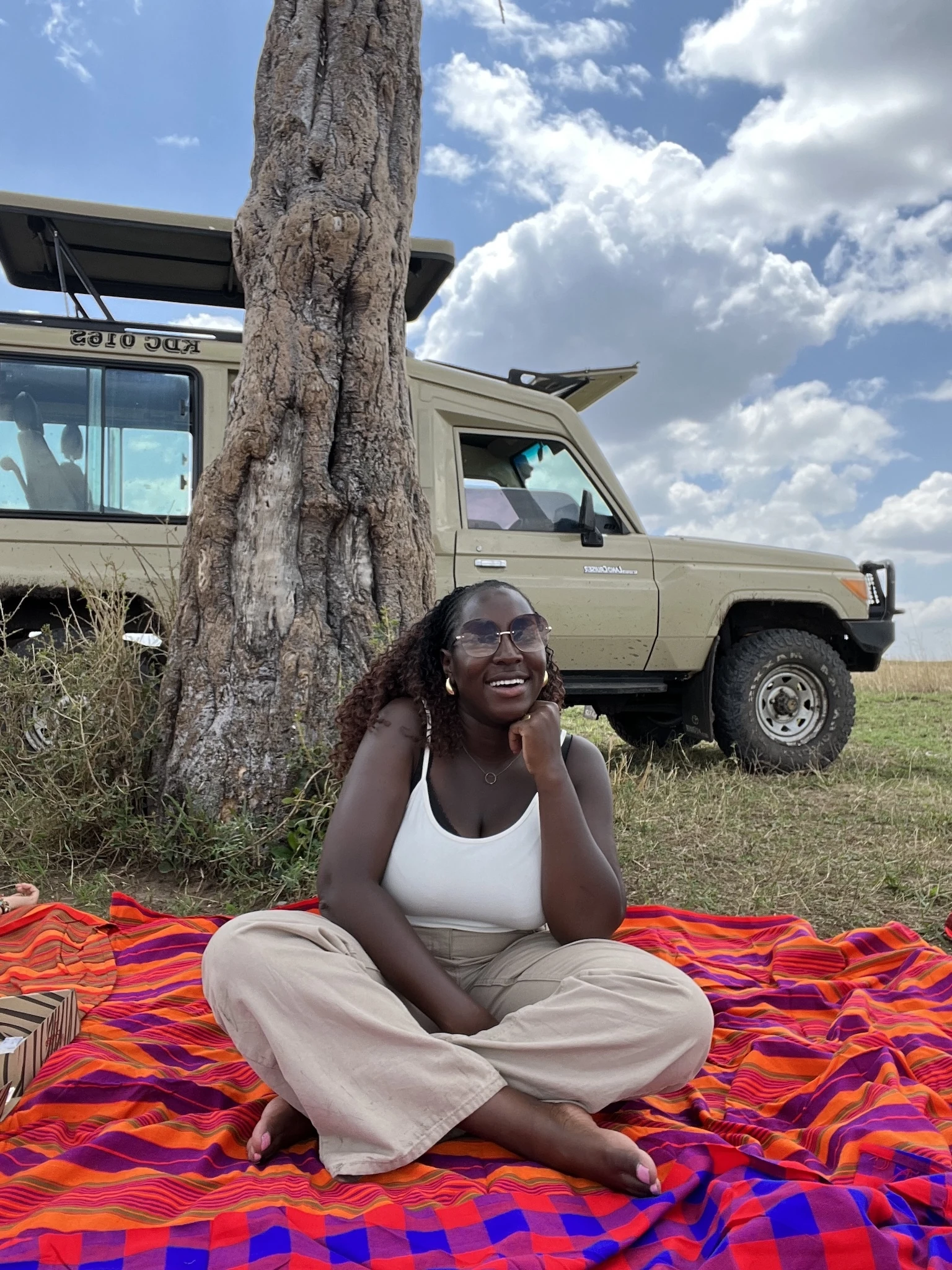 Vivienne on safari