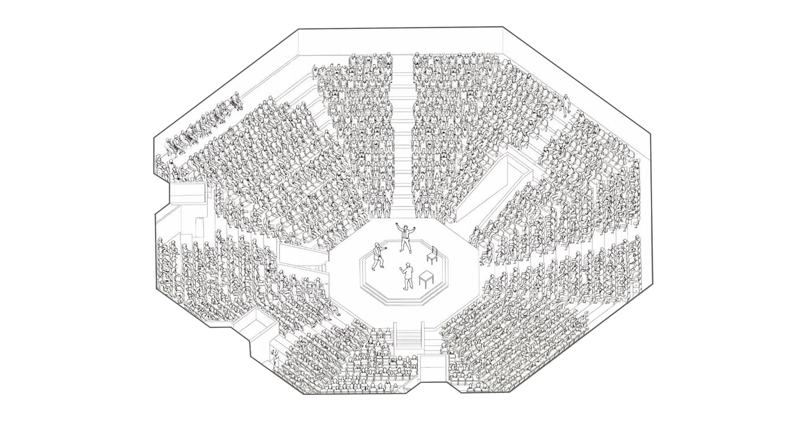 Render of auditorium at the upgraded Crucible Theatre in Sheffield