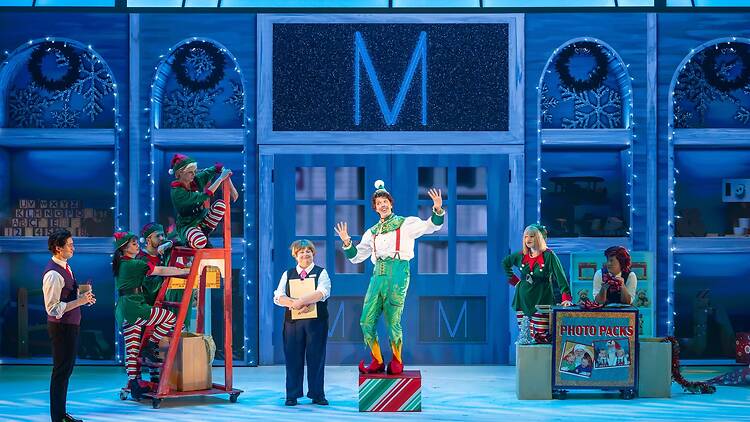 Elf the Musical characters playing their part in Elf the Musical