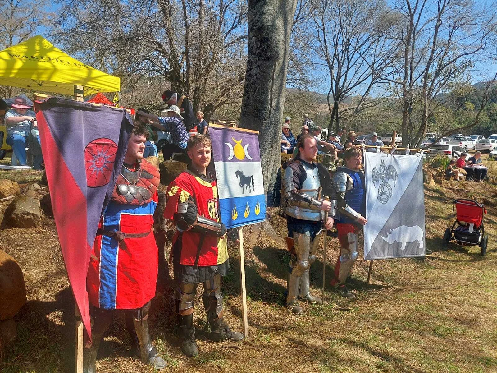 Rogues and DSSC wait for parade at the 2025 Fort Nottingham Games.