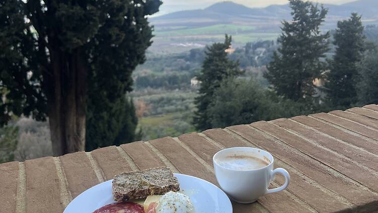 Breakfast view at Rastrello, Panicale