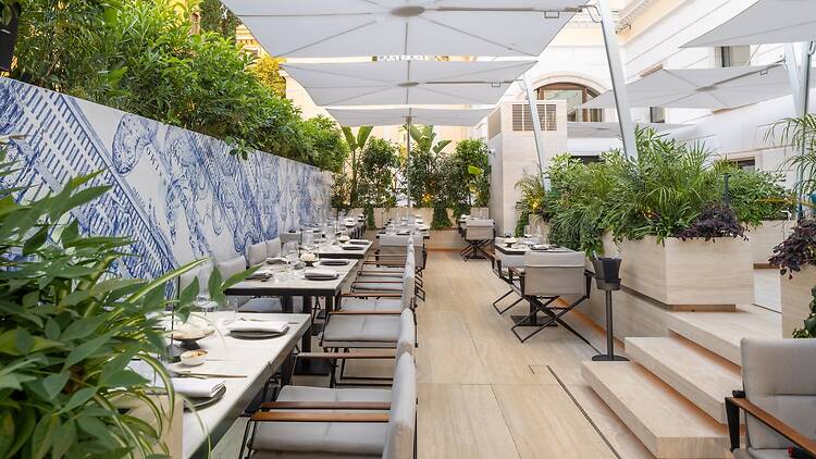 The outdoor terrace at Yezi