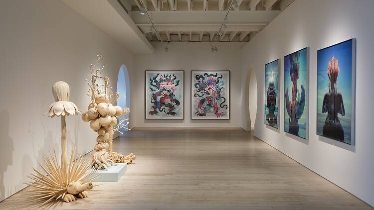 art and sculpture on display at gallery